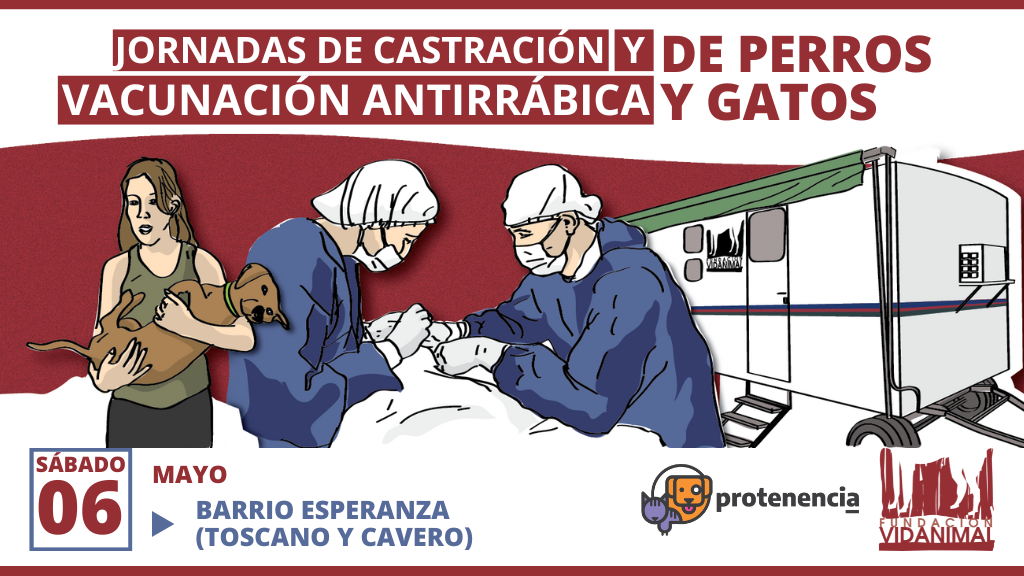 Jornada de Castración y vacunacion antirrábica el sábado 06 de mayo del 2023